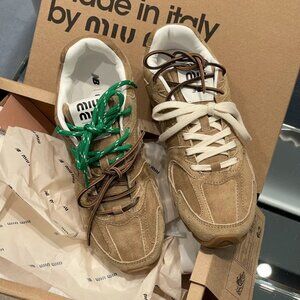 💥Fast shipping💥New Balance X Miu Miu 530 Suede Brown Sneakers